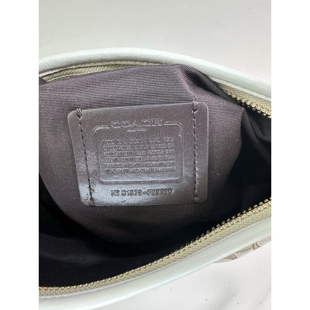 MODIFIED - COACH Signature File Bag Tan/Ivory  F29960 - Picture 9 of 9
